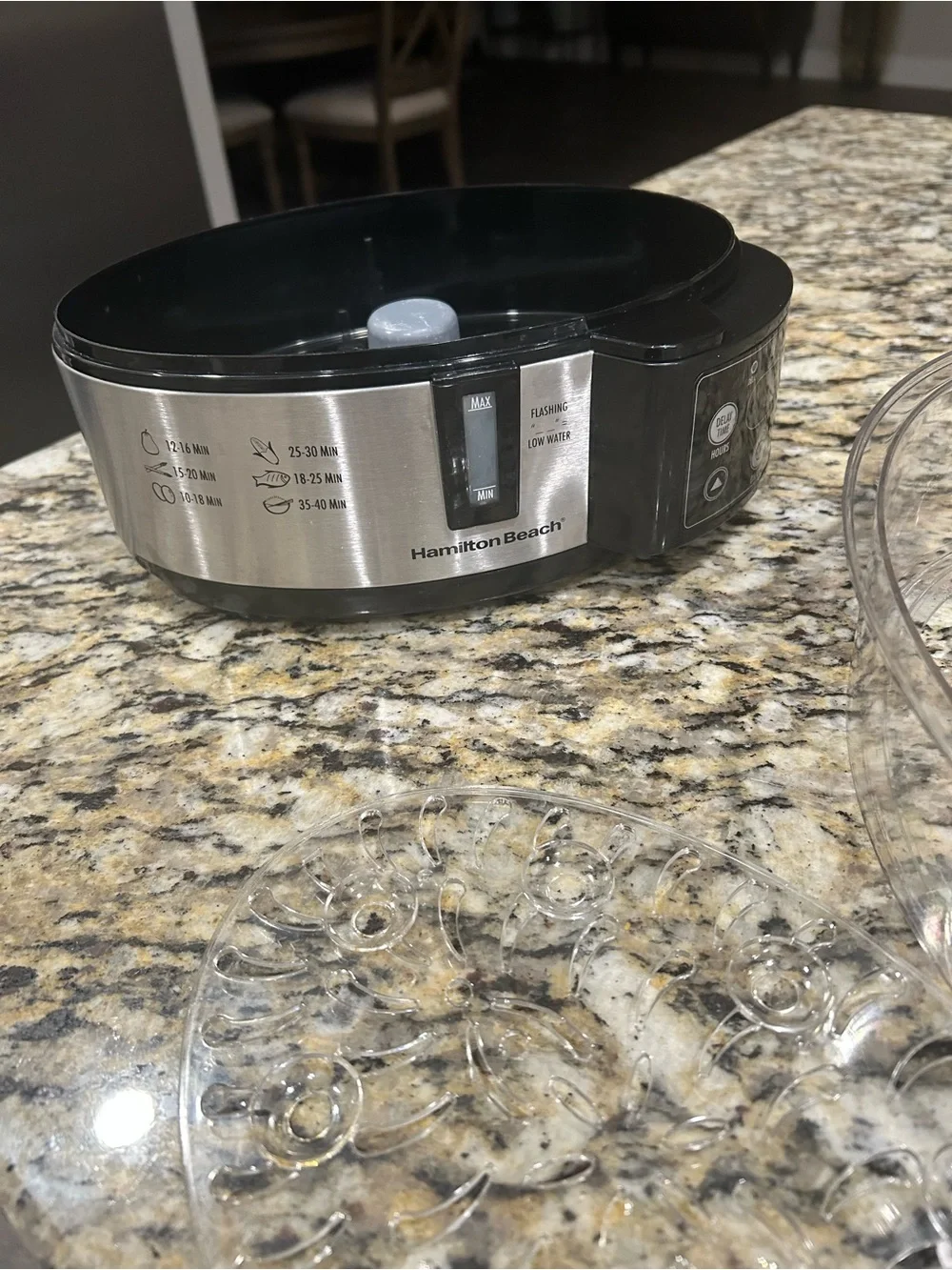 HAMILTON BEACH 5.5 Qt Digital Food Steamer 2 Tier Type VS02 Model 37537 WORKS